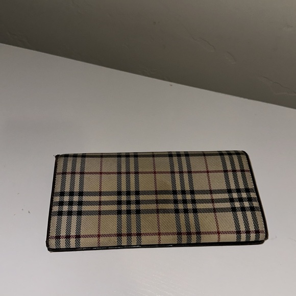 Burberry Novacheck Brown Leather Kiss-lock Bifold Wallet Preppy Luxury Wallet - Picture 10 of 11